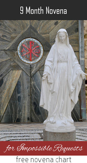 Free Novena Chart for Nine Month Novena - Click to Download